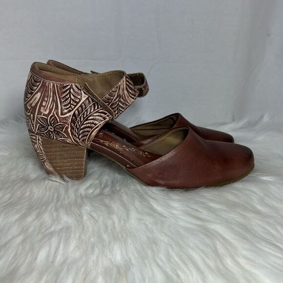 L'Artiste By Spring Step Tools Wrapped Heel Pumps Sz 40/US 9 - Picture 3 of 7
